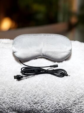 USB Heated Silver Sleep Mask NEW!!